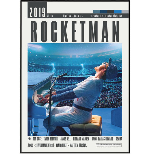 Rocketman Movie Poster - 98typesModern Minimal Movies