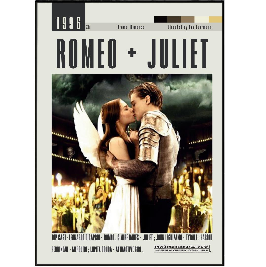 Romeo + Juliet Poster | Baz Luhrmann Films - 98typesModern Minimal Movies