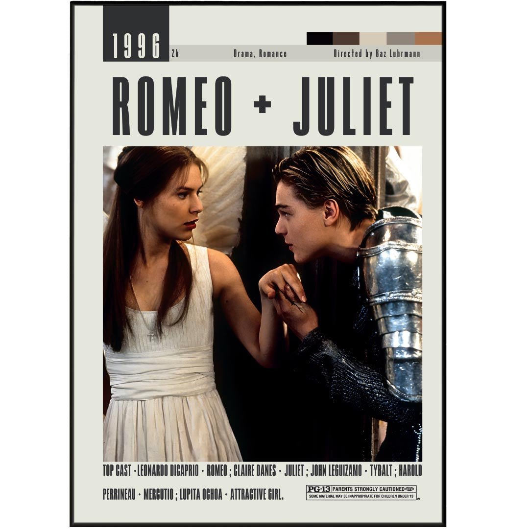 Romeo + Juliet Poster | Baz Luhrmann Films - 98typesModern Minimal Movies