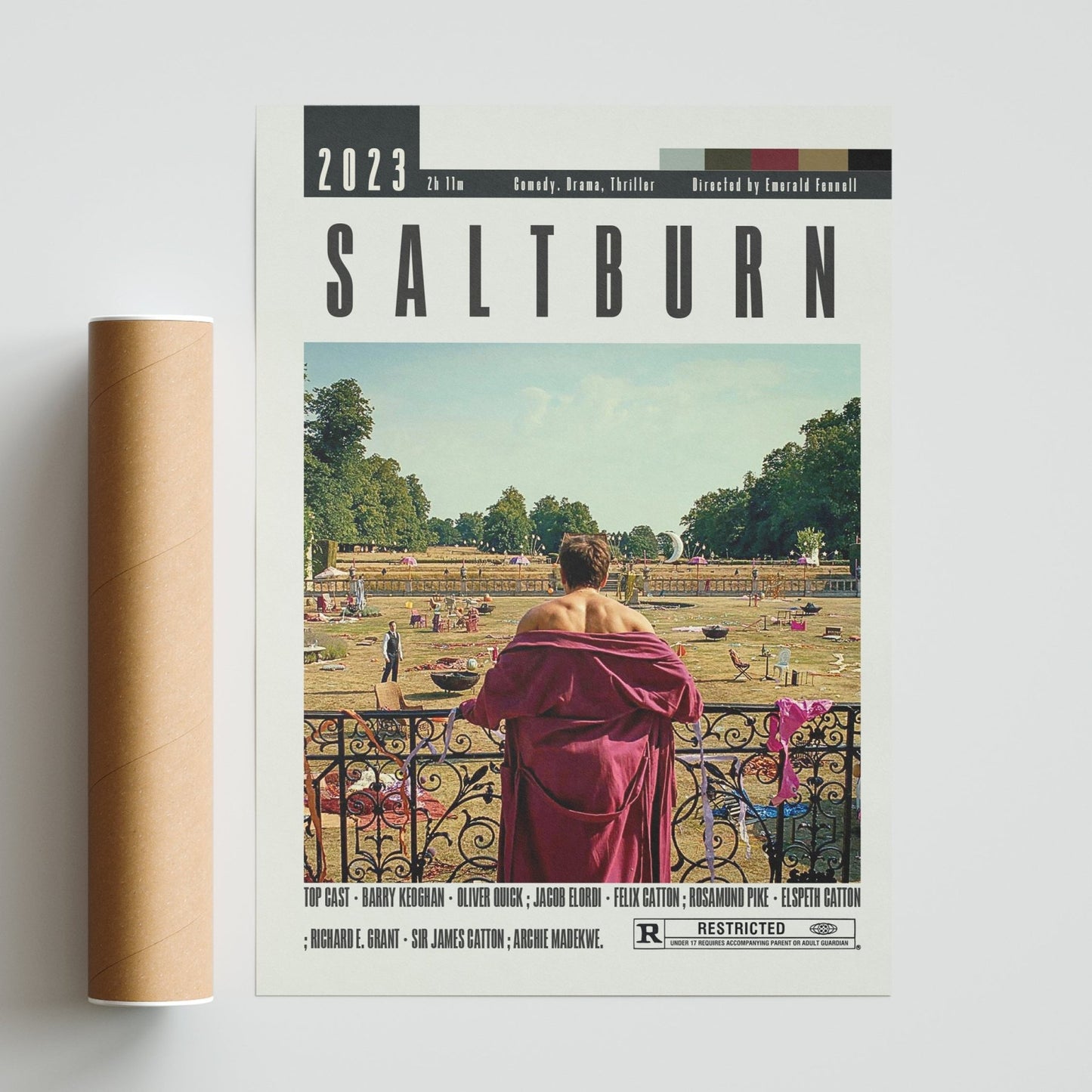 Saltburn Poster | Emerald Fennel Movies - 98typesModern Minimal Movies