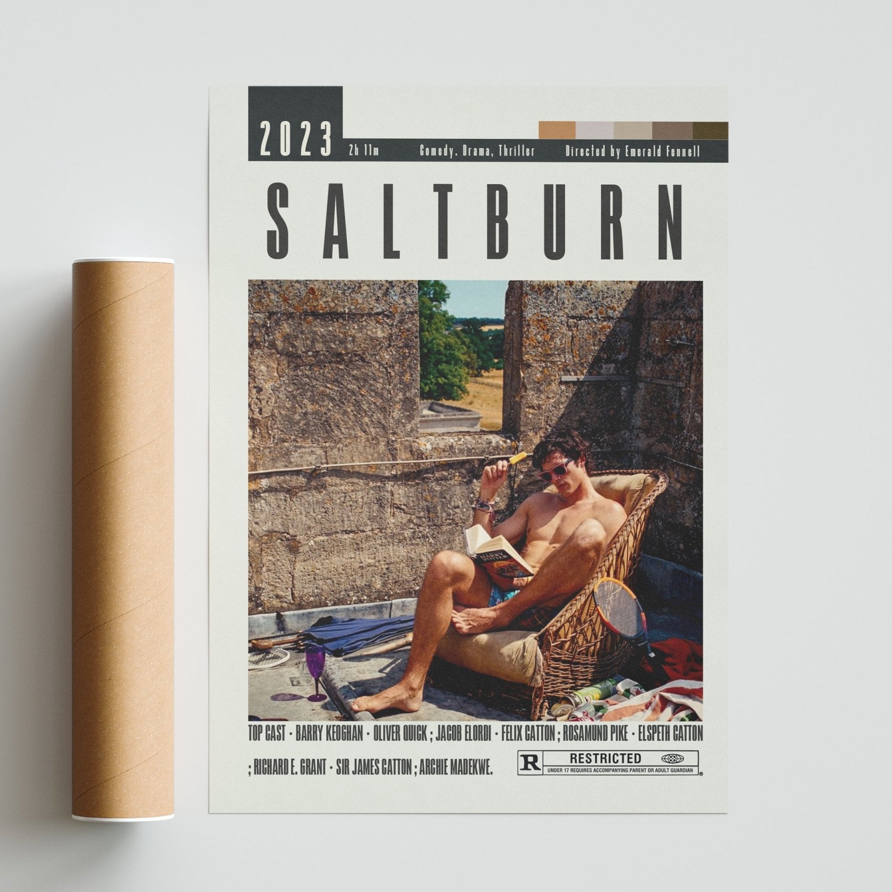 Saltburn Poster | Emerald Fennel Movies - 98typesModern Minimal Movies