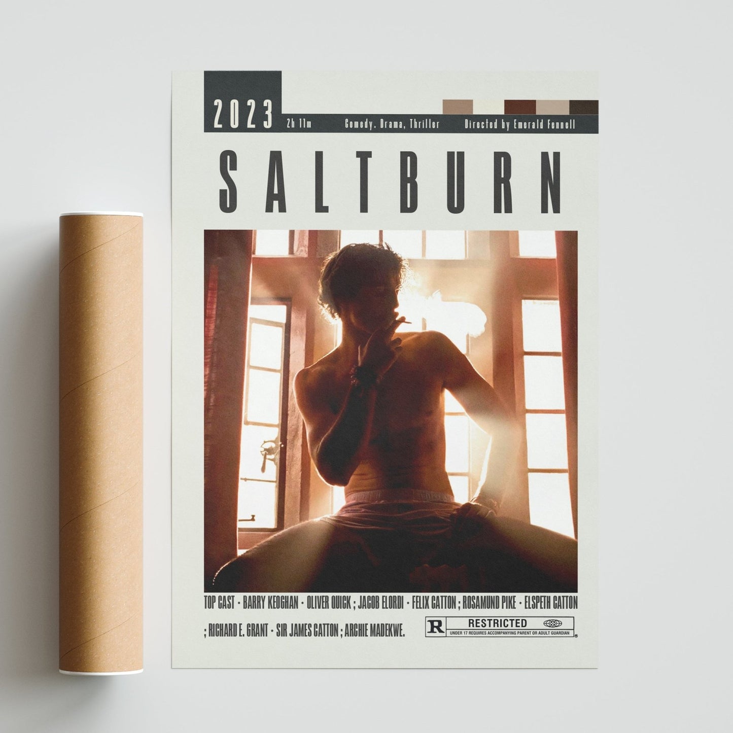 Saltburn Poster | Emerald Fennel Movies - 98typesModern Minimal Movies