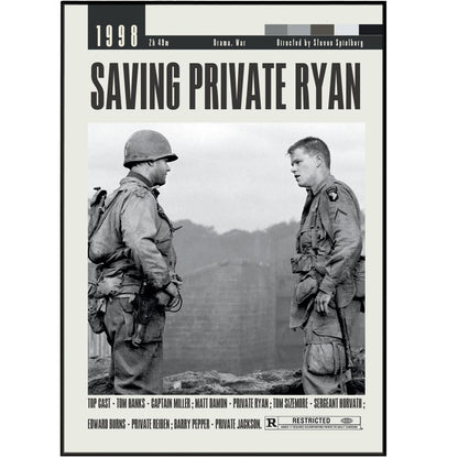 Saving Private Ryan Poster | Steven Spielberg Movies - 98typesModern Minimal Movies