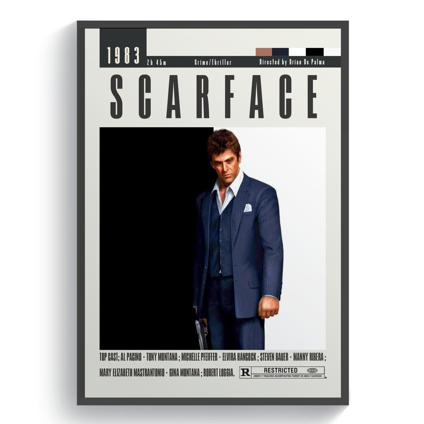 Scarface Movie Posters - 98typesModern Minimal Movies