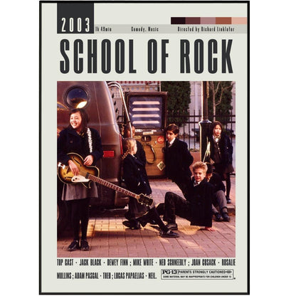 School of Rock Poster | Richard Linklater Movies - 98typesModern Minimal Movies