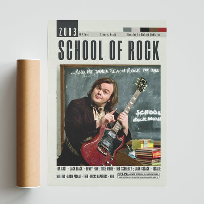 School of Rock Poster | Richard Linklater Movies - 98typesModern Minimal Movies