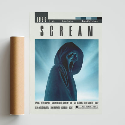 Scream Poster | Wes Craven Movies - 98typesModern Minimal Movies