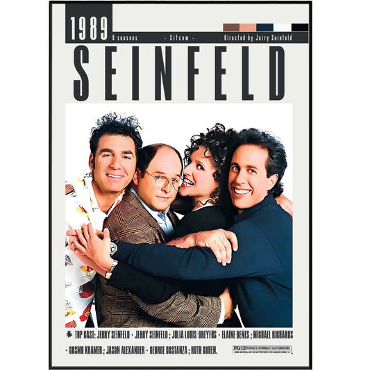 Seinfeld TV Serie Poster - 98typesModern Minimal Movies