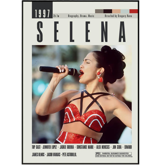 Selena Poster | Gregory Nava Movies - 98typesModern Minimal Movies