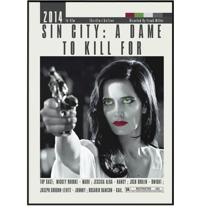 Sin City: A Dame to Kill For Movie Poster - 98typesModern Minimal Movies