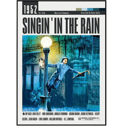 Singin in the Rain 1952 Film Poster - 98typesModern Minimal Movies