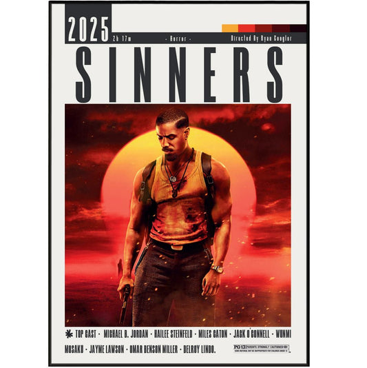 Sinners (2025) Poster - 98typesModern Minimal Movies