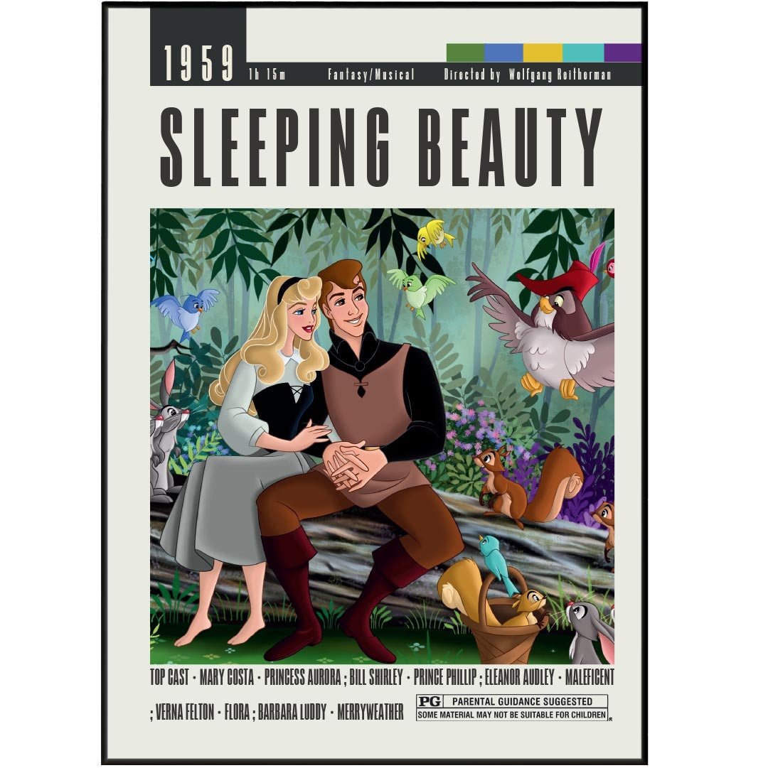 Sleeping Beauty Posters | Wolfgang Reitherman Movies - 98typesModern Minimal Movies