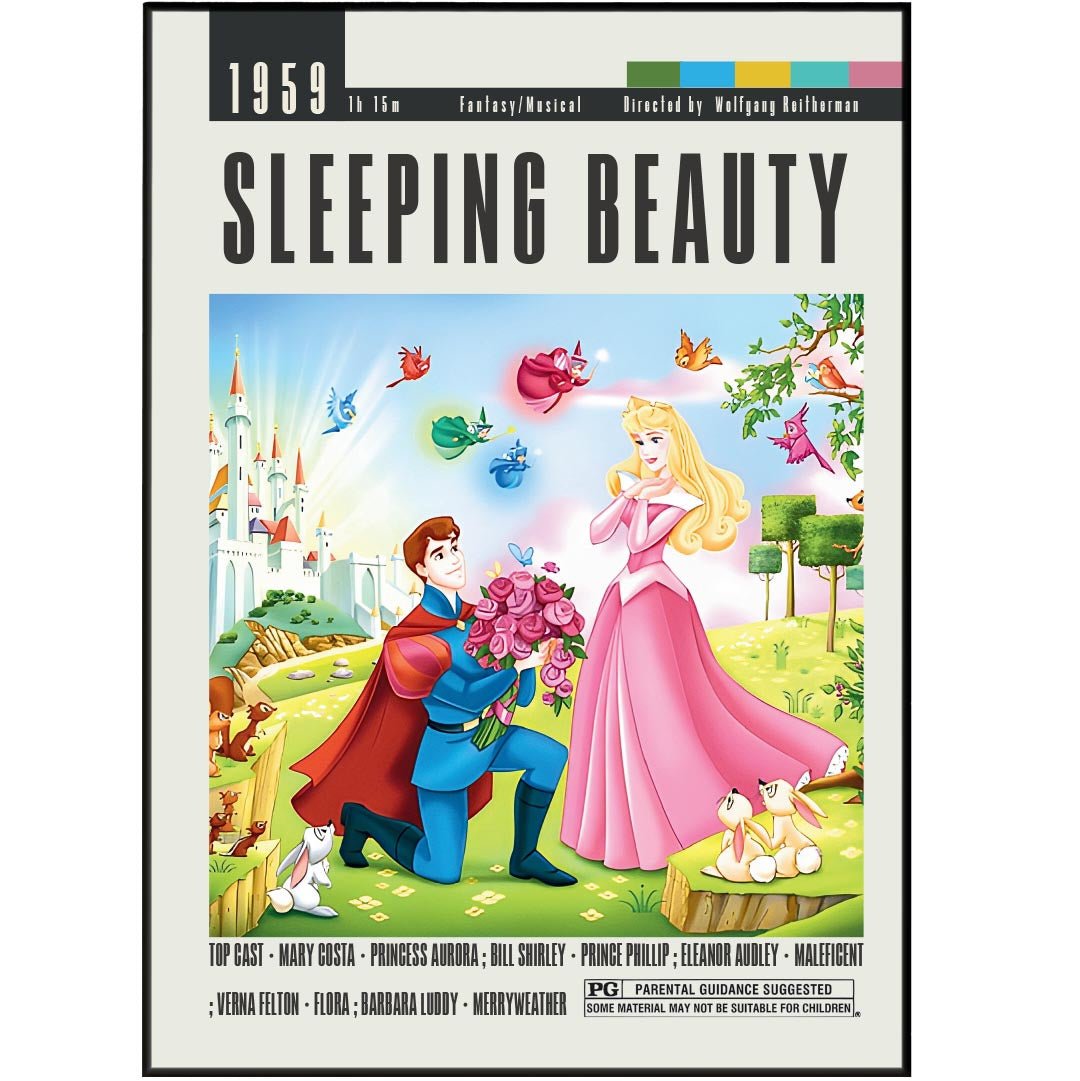 Sleeping Beauty Posters | Wolfgang Reitherman Movies - 98typesModern Minimal Movies