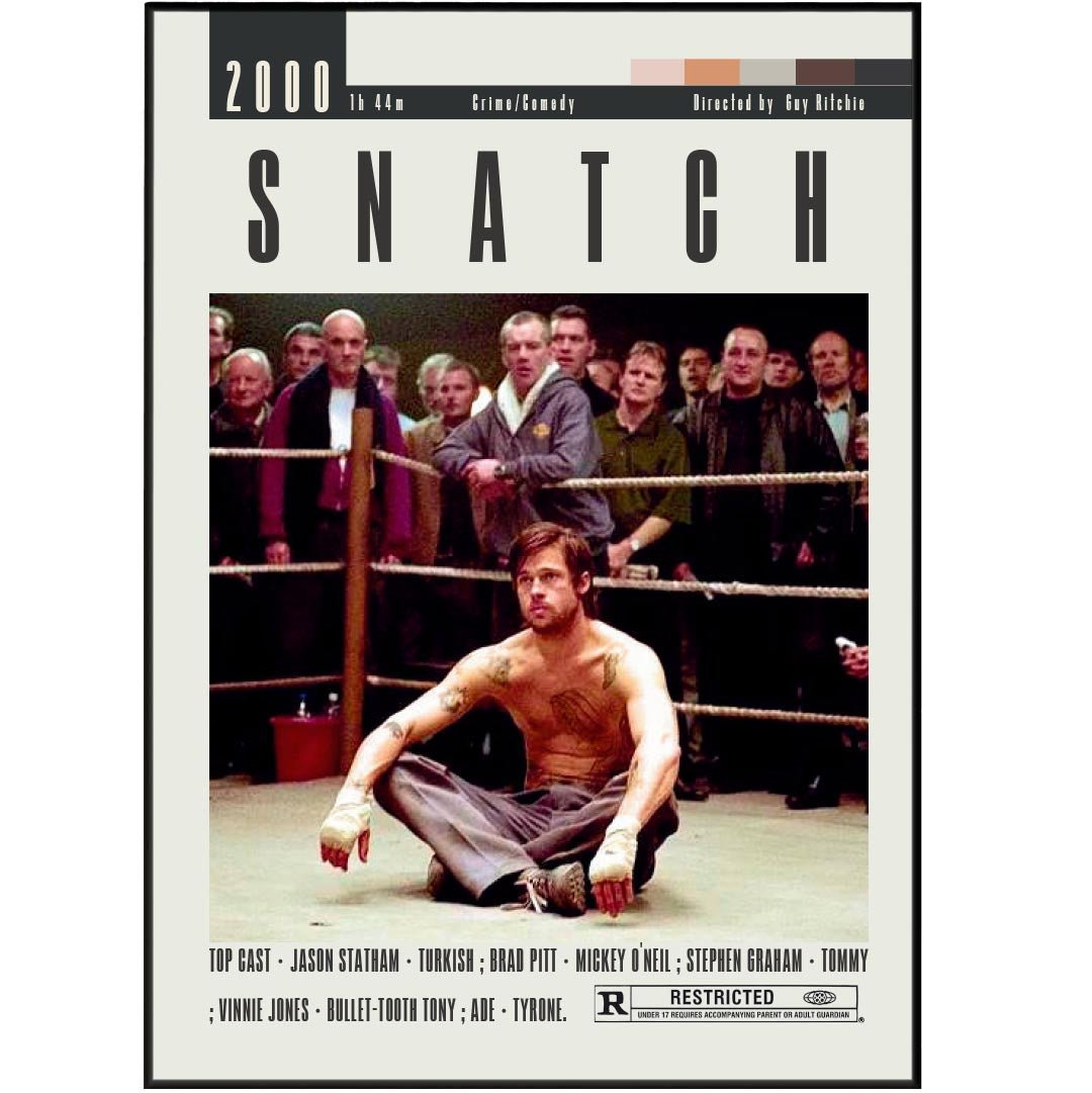 Snatch Poster | Guy Ritchie Movies - 98typesModern Minimal Movies