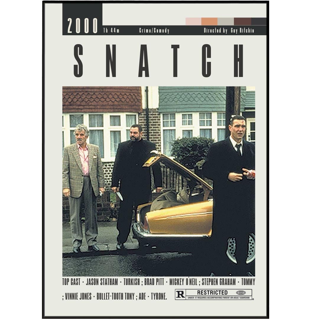 Snatch Poster | Guy Ritchie Movies - 98typesModern Minimal Movies