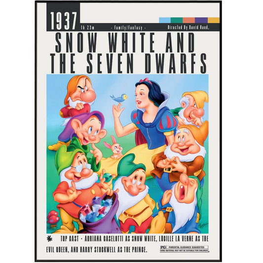 Snow White and the Seven Dwarfs (1937) Posters - 98typesModern Minimal Movies