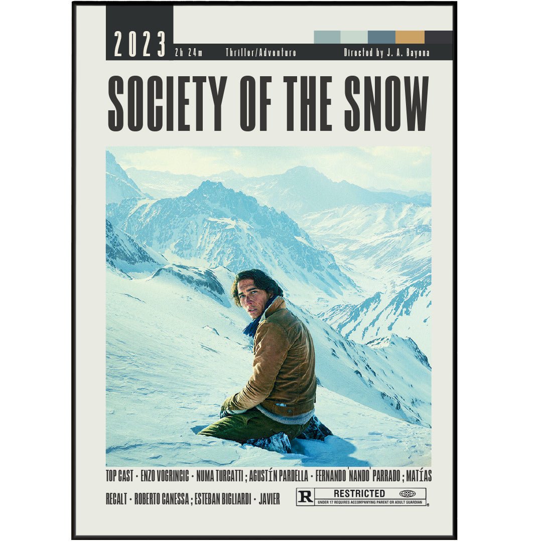 Society of the Snow Poster | J.A.Bayona Movies - 98typesModern Minimal Movies