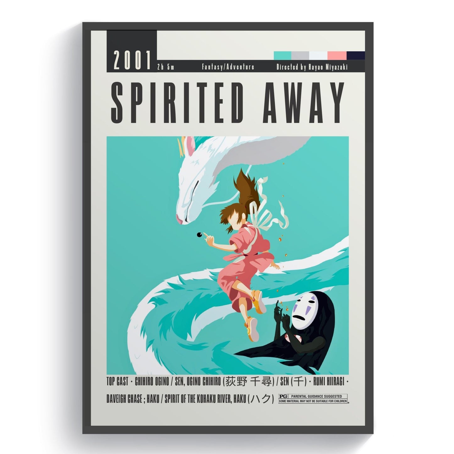 Spirited Away Movie | Classic Anime Film Posters - 98typesModern Minimal Movies