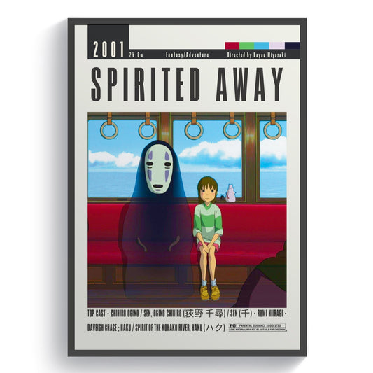 Spirited Away Movie | Classic Anime Film Posters - 98typesModern Minimal Movies