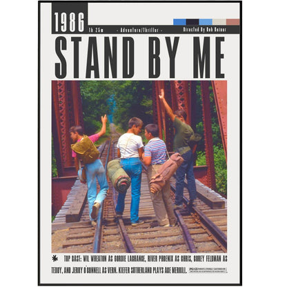 Stand by Me 1986 Film Poster - 98typesModern Minimal Movies