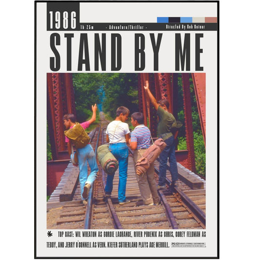 Stand by Me 1986 Film Poster - 98typesModern Minimal Movies