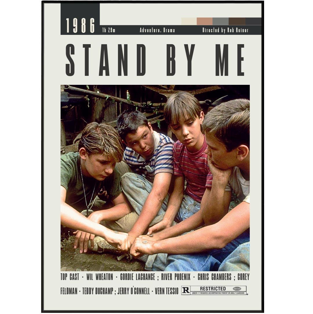 Stand by Me Posters | Rob Reiner Movies - 98typesModern Minimal Movies