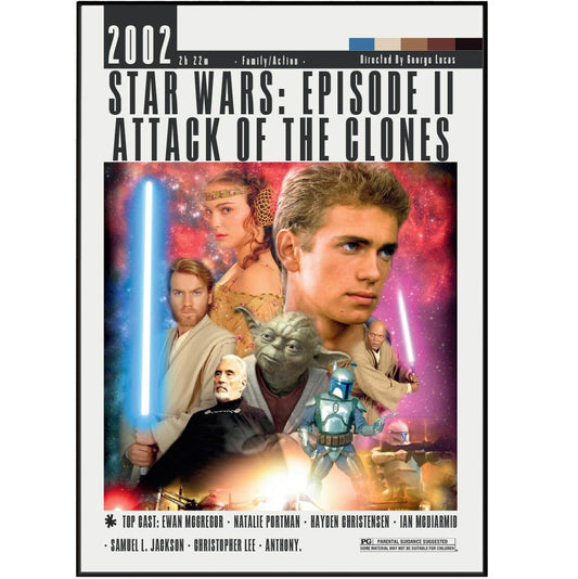 Star Wars Episode II Attack of the Clones Film Posters - 98typesModern Minimal Movies