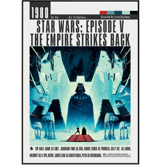 Star Wars Episode V – The Empire Strikes Back Film Poster - 98typesModern Minimal Movies