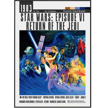 Star Wars Episode VI – Return of the Jedi Film Posters - 98typesModern Minimal Movies