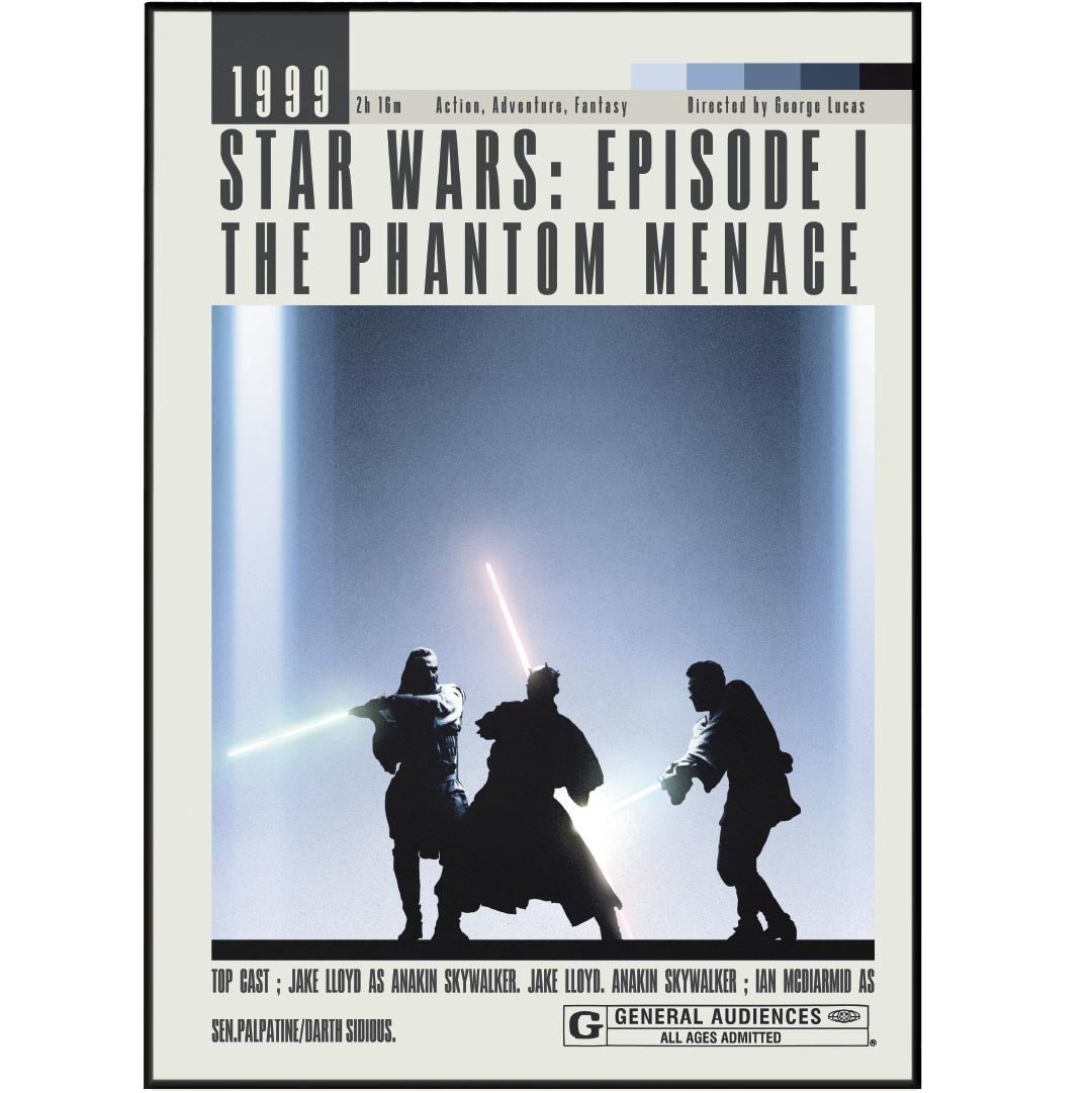 Star Wars Posters | The Phantom Menace Movie - 98typesModern Minimal Movies