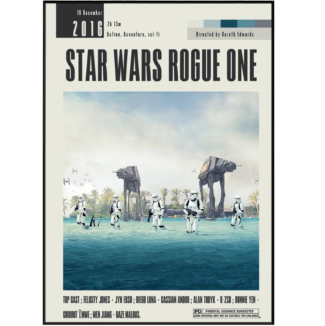 Star Wars Rogue One Poster | Gareth Edwards Movies - 98typesModern Minimal Movies