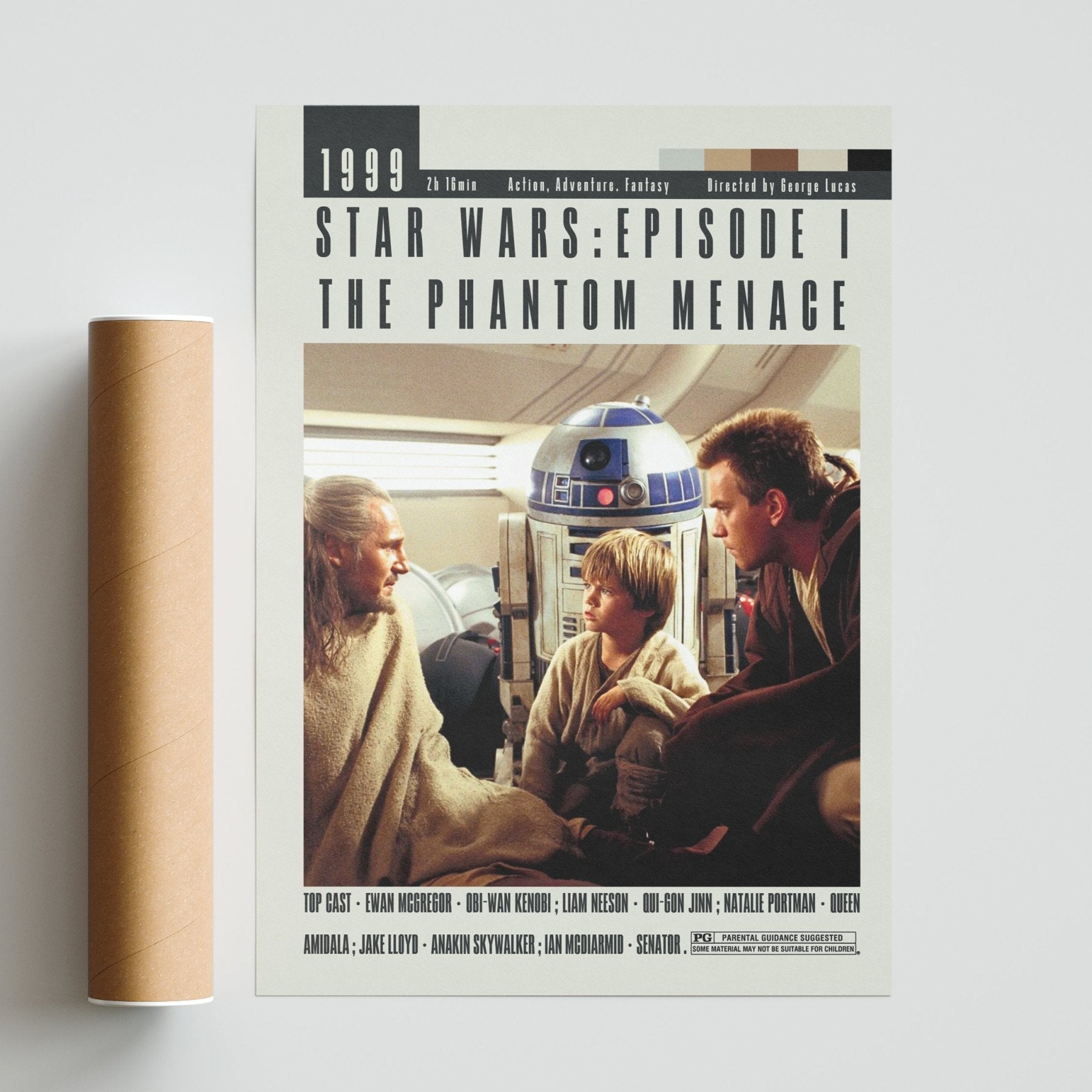 Star Wars The Phantom Menace Poster | George Lucas Movies - 98typesModern Minimal Movies