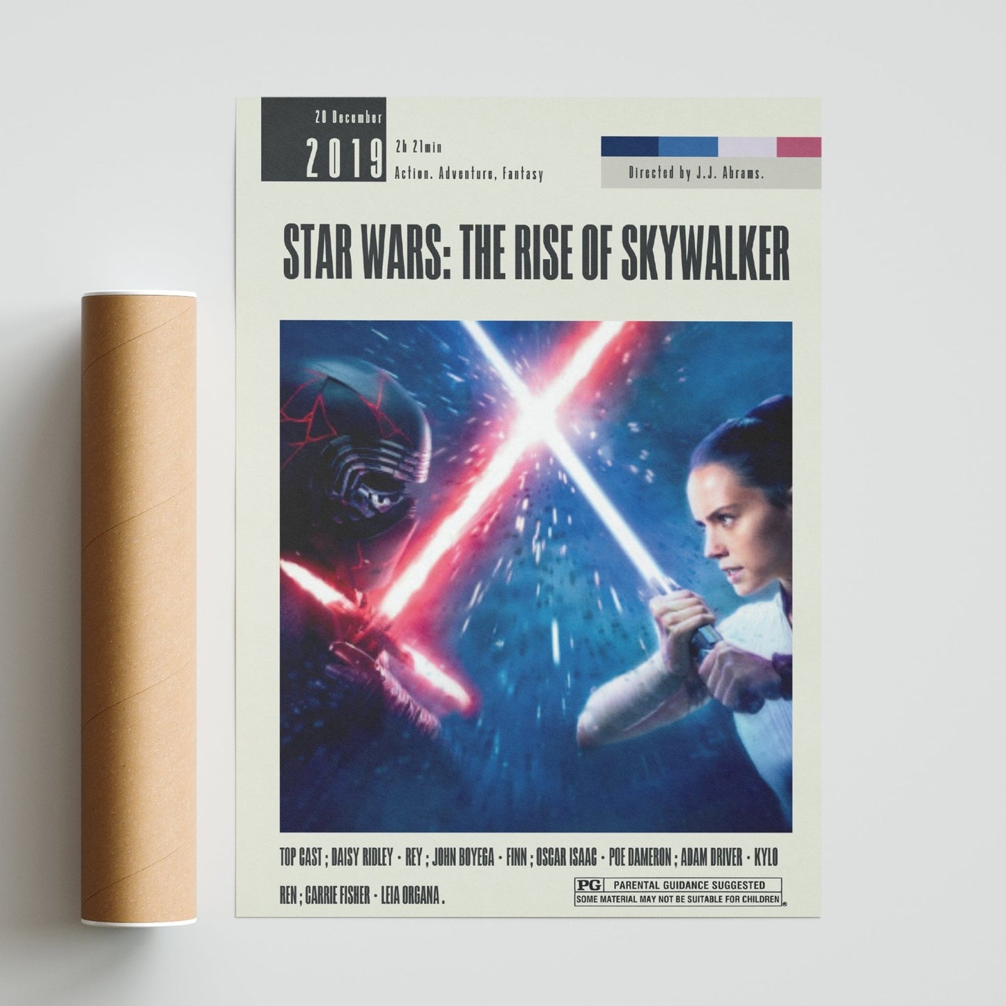 Star Wars The Rise of Skywalker Poster | J.J. Abrams Movies - 98typesModern Minimal Movies