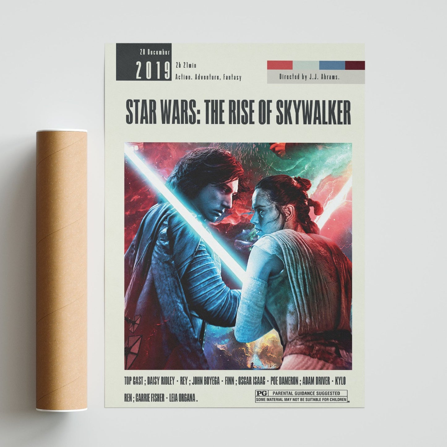 Star Wars The Rise of Skywalker Poster | J.J. Abrams Movies - 98typesModern Minimal Movies