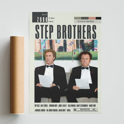 Step Brothers Poster | Adam McKay Movies - 98typesModern Minimal Movies