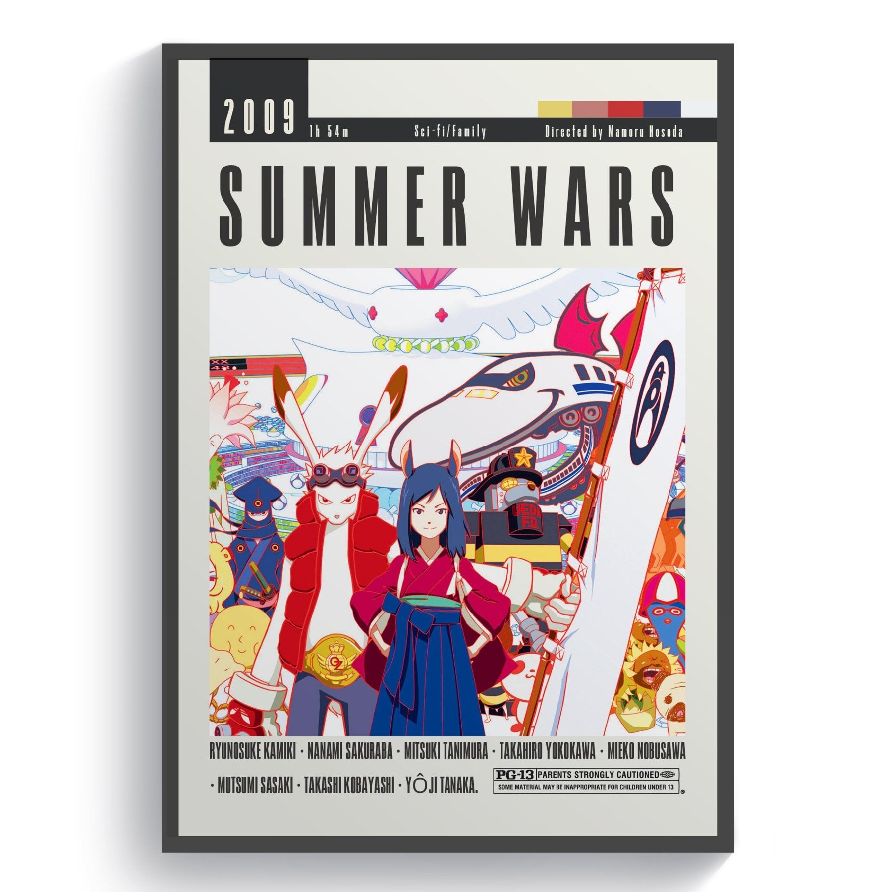 Summer Wars Movie | Classic Anime Film Posters - 98typesModern Minimal Movies