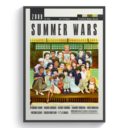 Summer Wars Movie | Classic Anime Film Posters - 98typesModern Minimal Movies