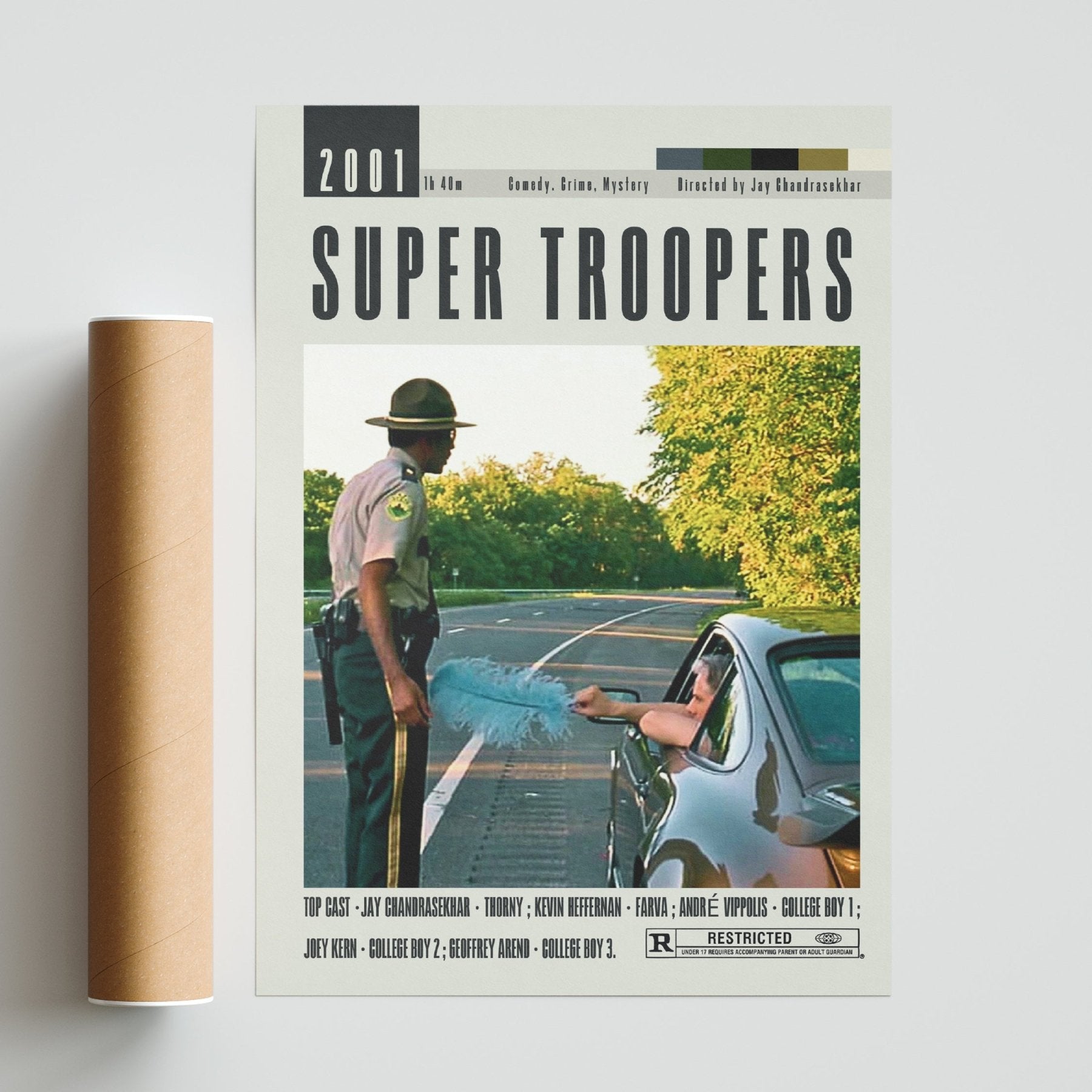 Super Troopers Poster | Jay Chandrasekhar Movies - 98typesModern Minimal Movies