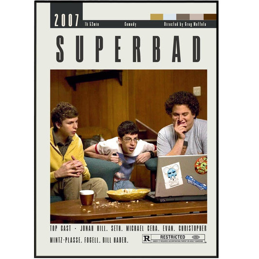 Superbad Poster | Greg Mottola Movies - 98typesModern Minimal Movies