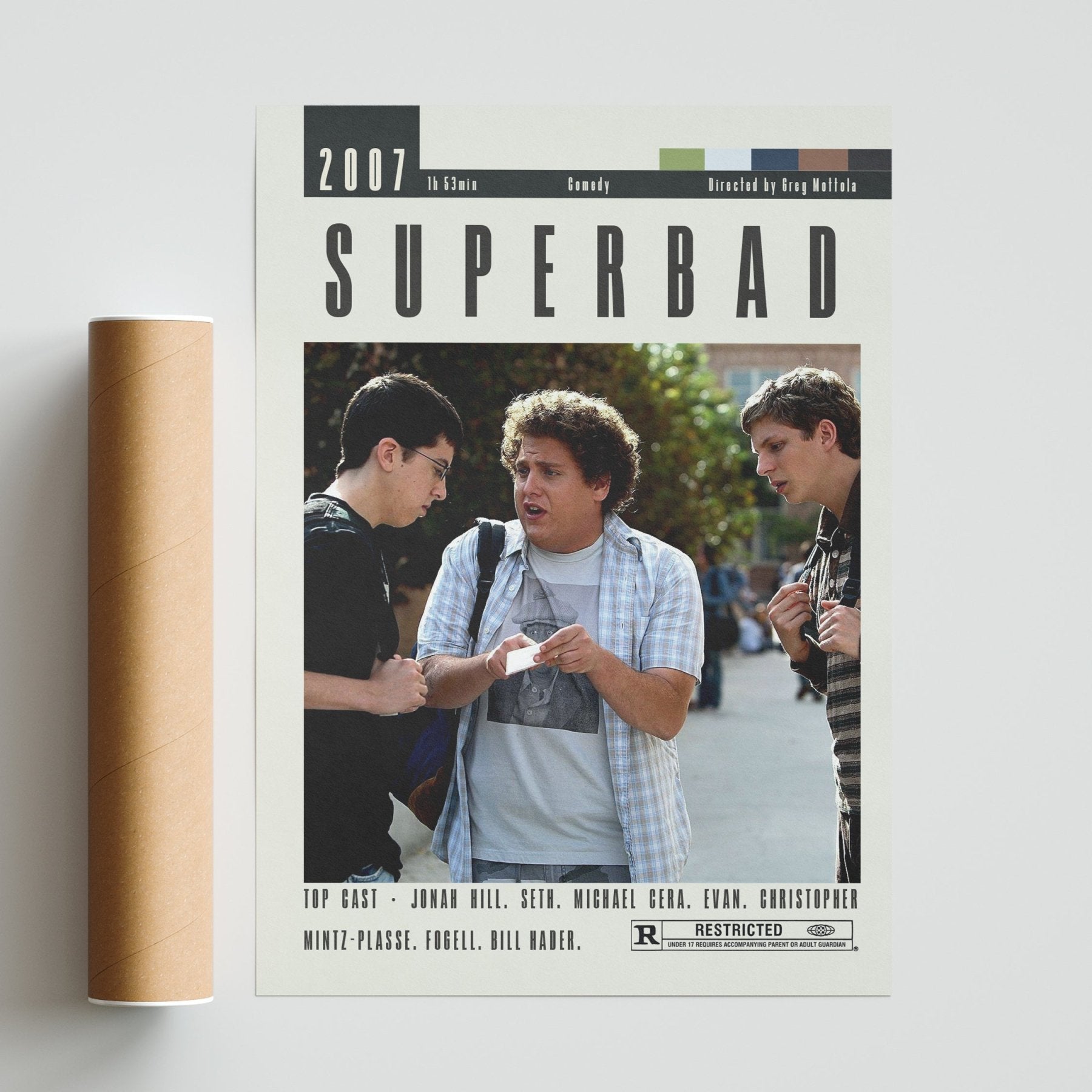 Superbad Poster | Greg Mottola Movies - 98typesModern Minimal Movies