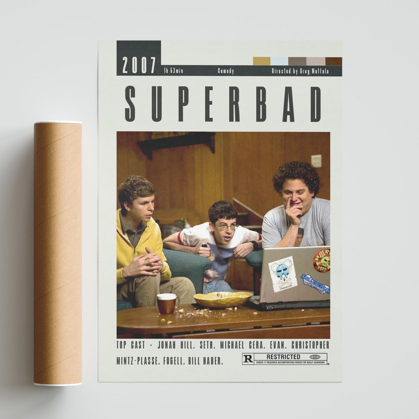 Superbad Poster | Greg Mottola Movies - 98typesModern Minimal Movies