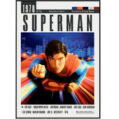 Superman 1978 Movie Posters - 98typesModern Minimal Movies