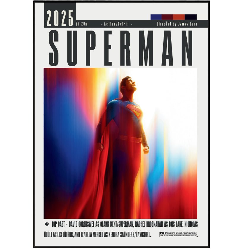 Superman 2025 Movie Posters - 98typesModern Minimal Movies