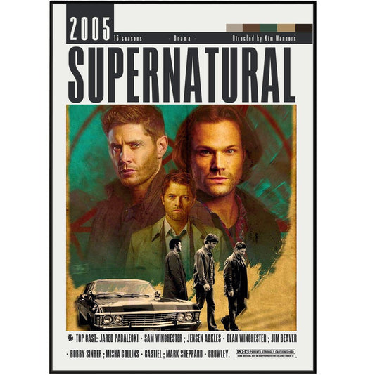 Supernatural Tv Serie Poster - 98typesModern Minimal Movies