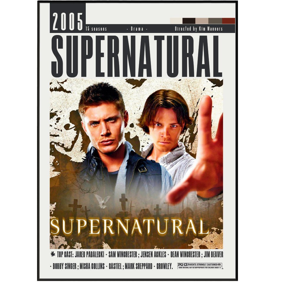 Supernatural Tv Serie Posters - 98typesModern Minimal Movies