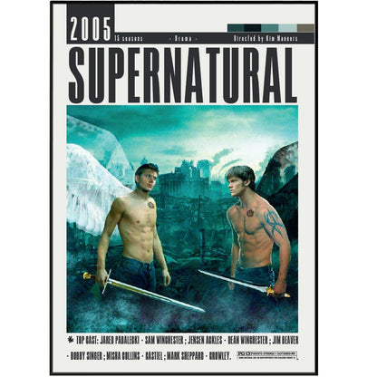 Supernatural Tv Series Poster - 98typesModern Minimal Movies