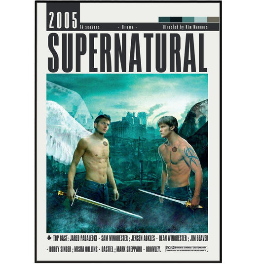 Supernatural Tv Series Poster - 98typesModern Minimal Movies