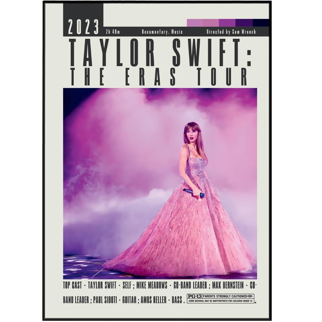Taylor Swift The Eras Tour Posters | Wolfgang Petersen Movie - 98typesModern Minimal Movies