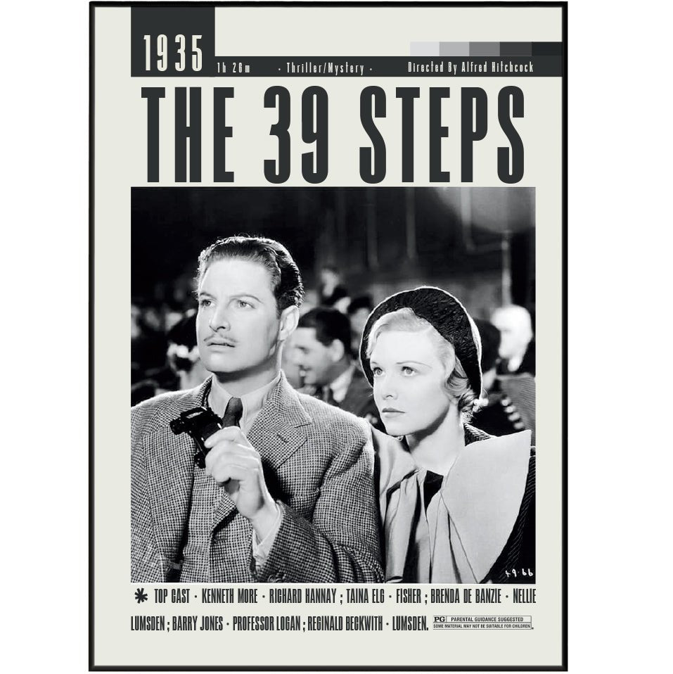 The 39 Steps Movies 1935 Posters - 98typesModern Minimal Movies